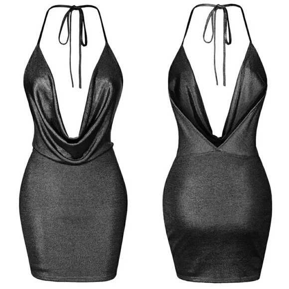 Le3no Dresses | Sexy Black/Silver Dress | Color: Black/Gray | Size: S | Blushpastel's Closet